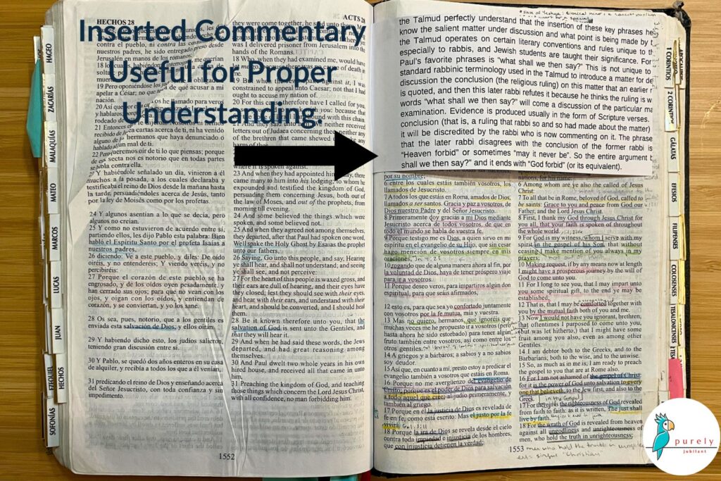 You can even add useful commentary to your Bible.