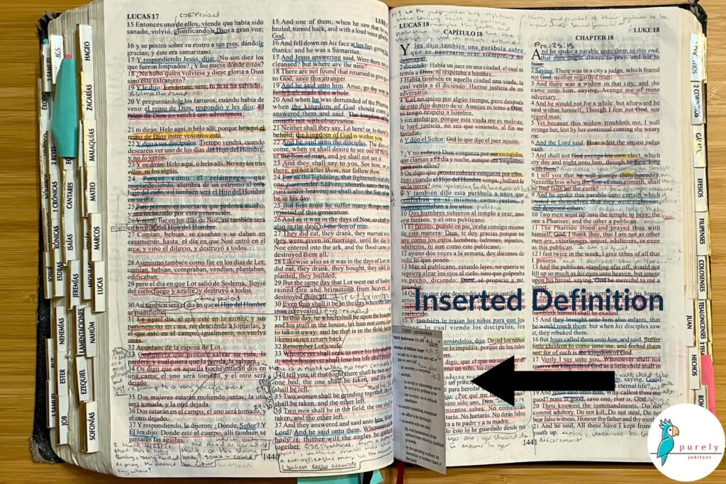You can also add printed definitions, if needed.